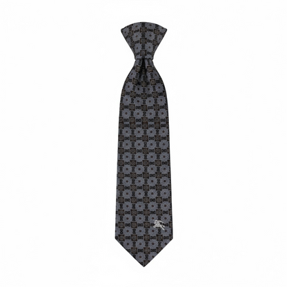 ✨ Burberry Luxury Silk Tie – Grey & Black Check Pattern 👔💼 | Designer Men’s Necktie