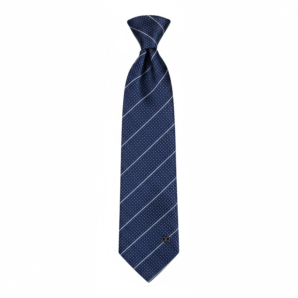✨ Louis Vuitton Luxury Silk Tie – Classic Blue Striped Design 👔💼 | Designer Men’s Accessory