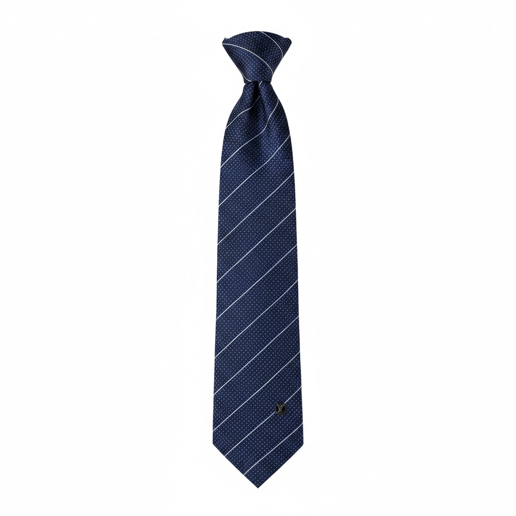 ✨ Louis Vuitton Luxury Silk Tie – Classic Blue Striped Design 👔💼 | Designer Men’s Accessory