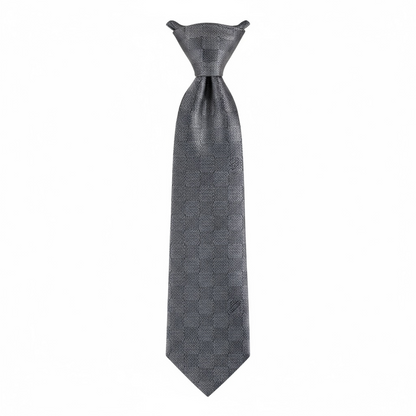 ⚪ Louis Vuitton Luxury Silk Tie – Grey Damier Checker Pattern 👔✨ | Designer Men’s Necktie