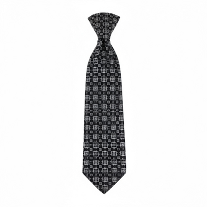 ⚫ Burberry Luxury Silk Tie – Black & White Geometric Pattern 👔💼 | Designer Men’s Necktie