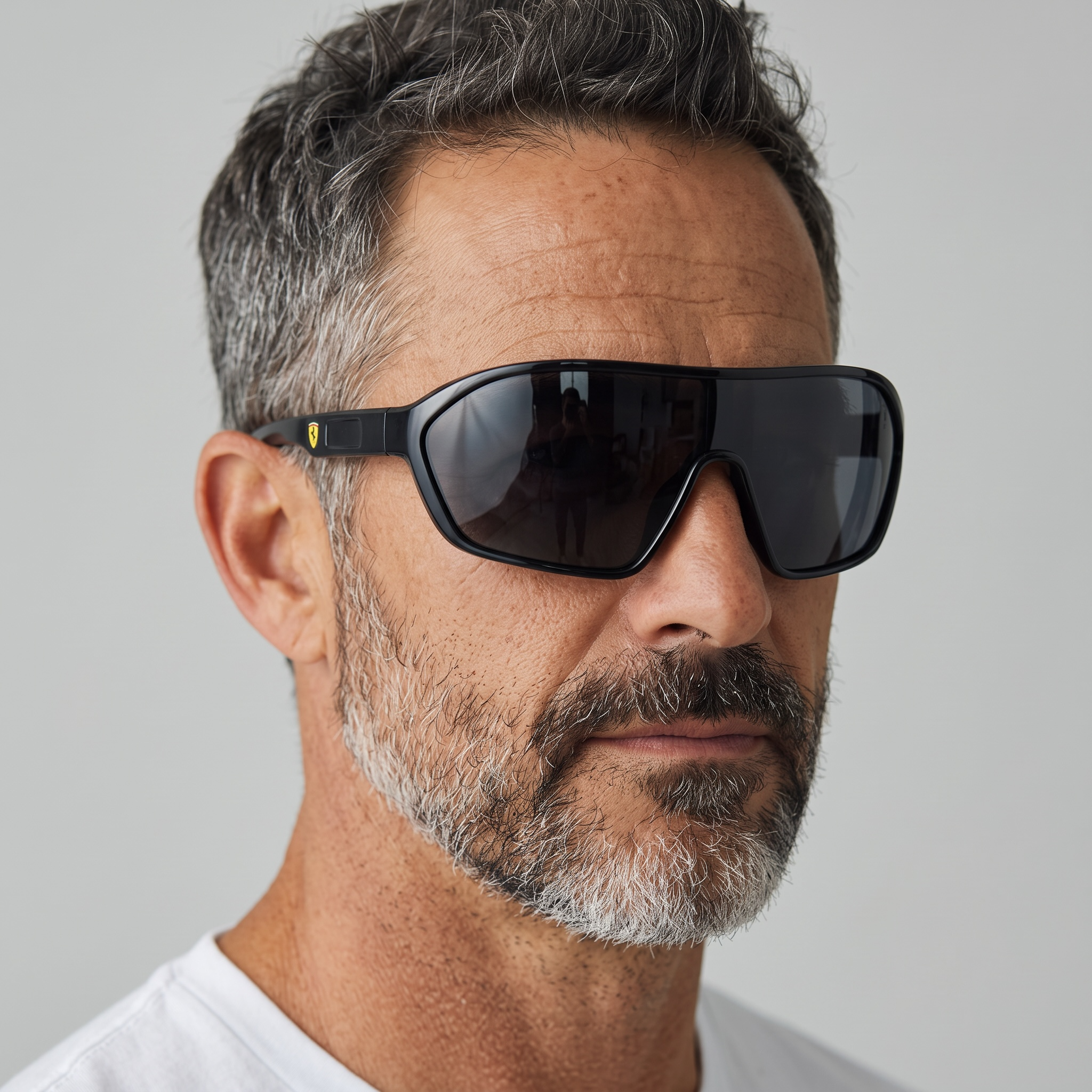🕶️ Ferrari Black Shield Sunglasses – Stealth Edition