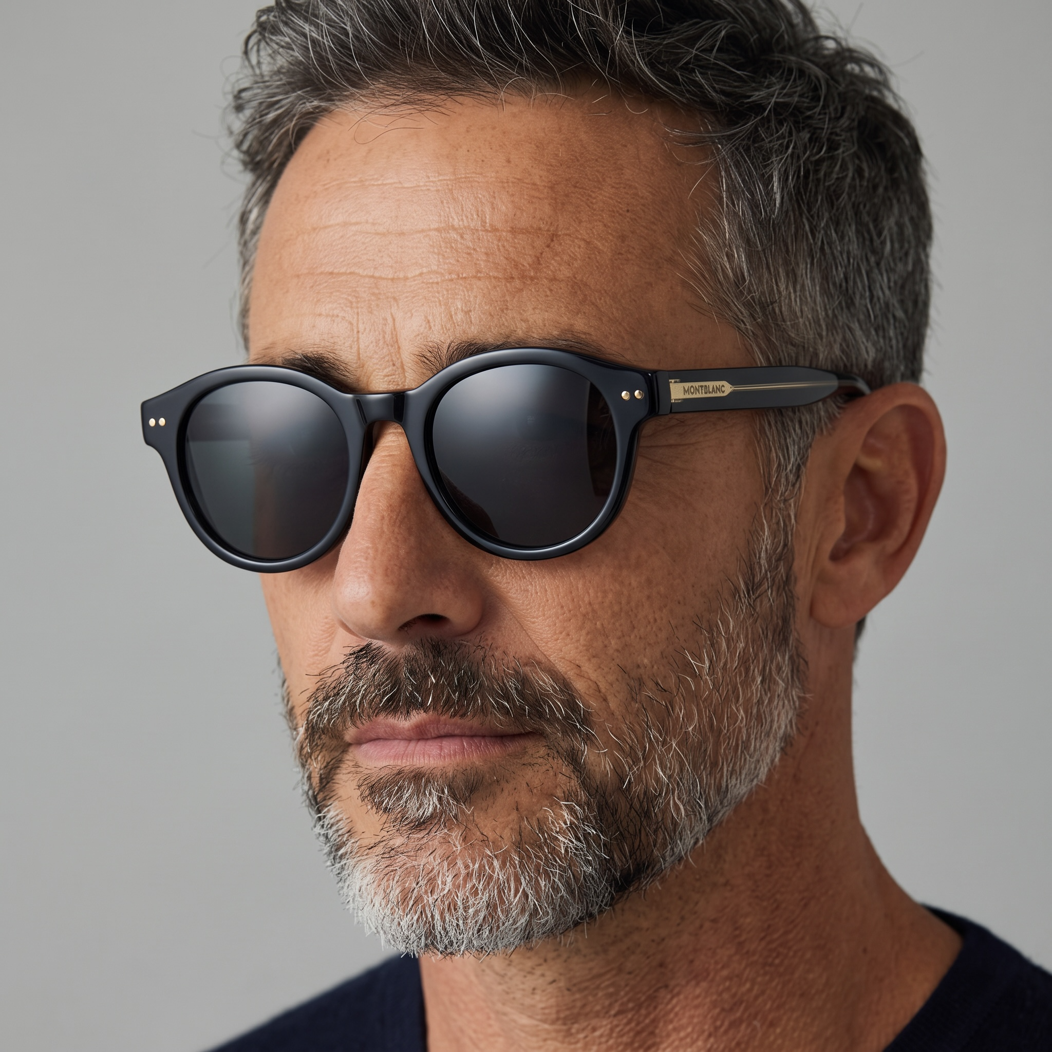 Montblanc Classic Round Sunglasses – Black Acetate Frame 🕶️✨