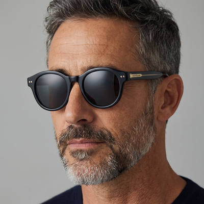 Montblanc Classic Round Sunglasses – Black Acetate Frame 🕶️✨