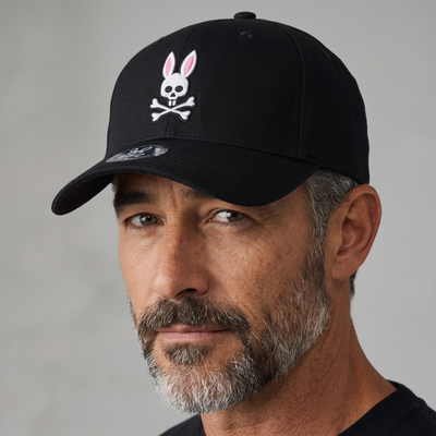 🧢 Psycho Bunny Skull Logo Baseball Cap – Bold Luxury Streetwear 🐰💀🔥