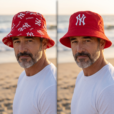 Supreme x NY Yankees Double-Face Bucket Hat – Red 🔥