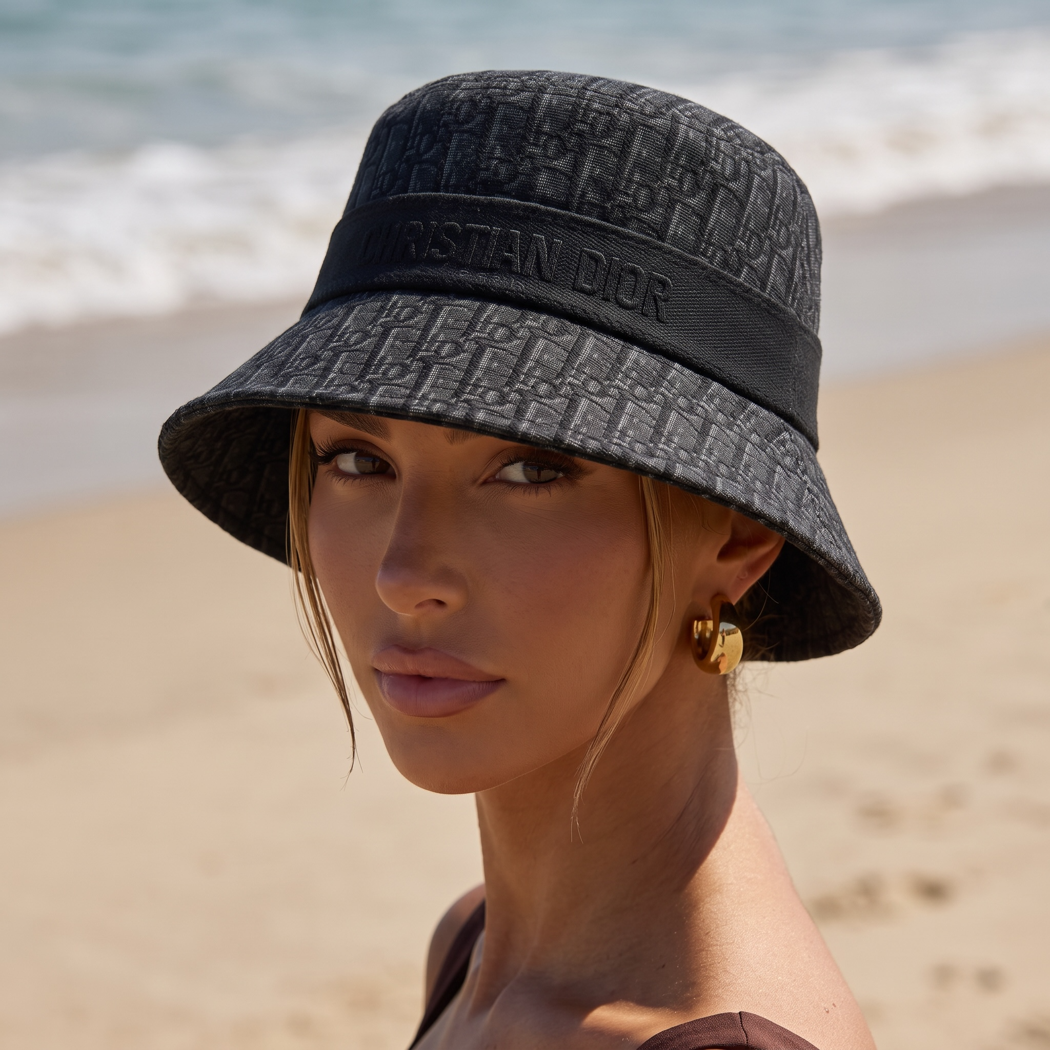 ⚫ Christian Dior Black Oblique Bucket Hat | Stealth Luxury Edition 🖤
