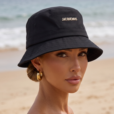 Jacquemus Black Bucket Hat  – Modern Luxe Essential 🖤🧳