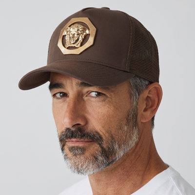 Versace Medusa Gold Emblem Cap 🟤✨ | Iconic Luxury Statement