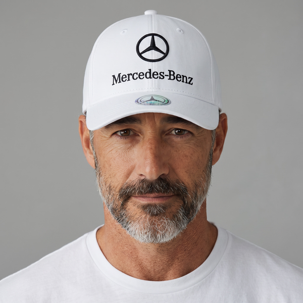 ⭐ Mercedes-Benz Classic White Logo Baseball Cap 🧢🤍