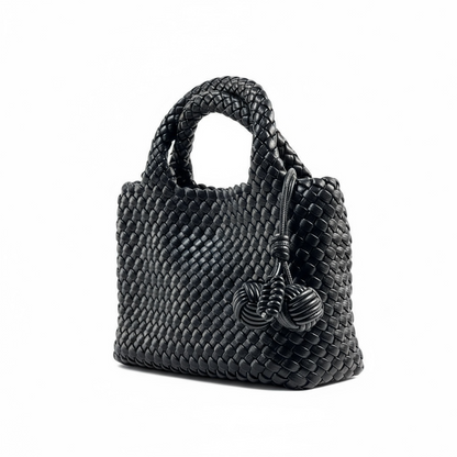 Bottega Veneta Black Woven Tote & Pouch Set 🖤✨ | Luxury Intrecciato Leather Handbag