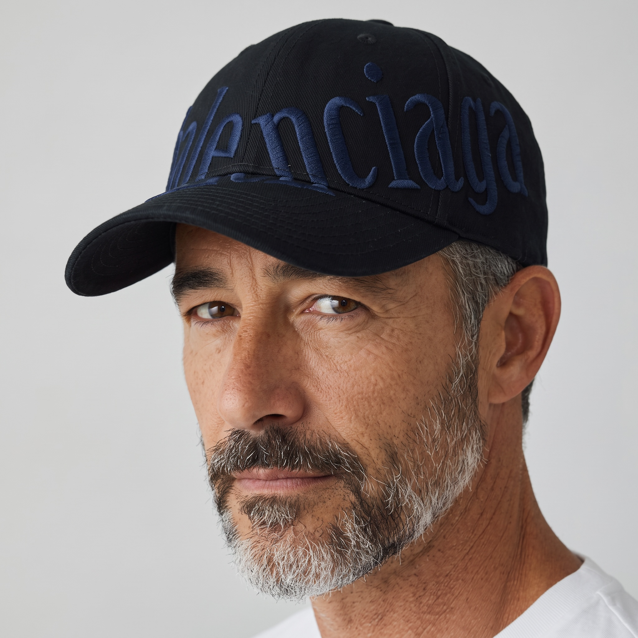 Balenciaga Black Cap with Royal Blue Oversized Logo – Bold Luxury Street Style 🔵🖤🧢