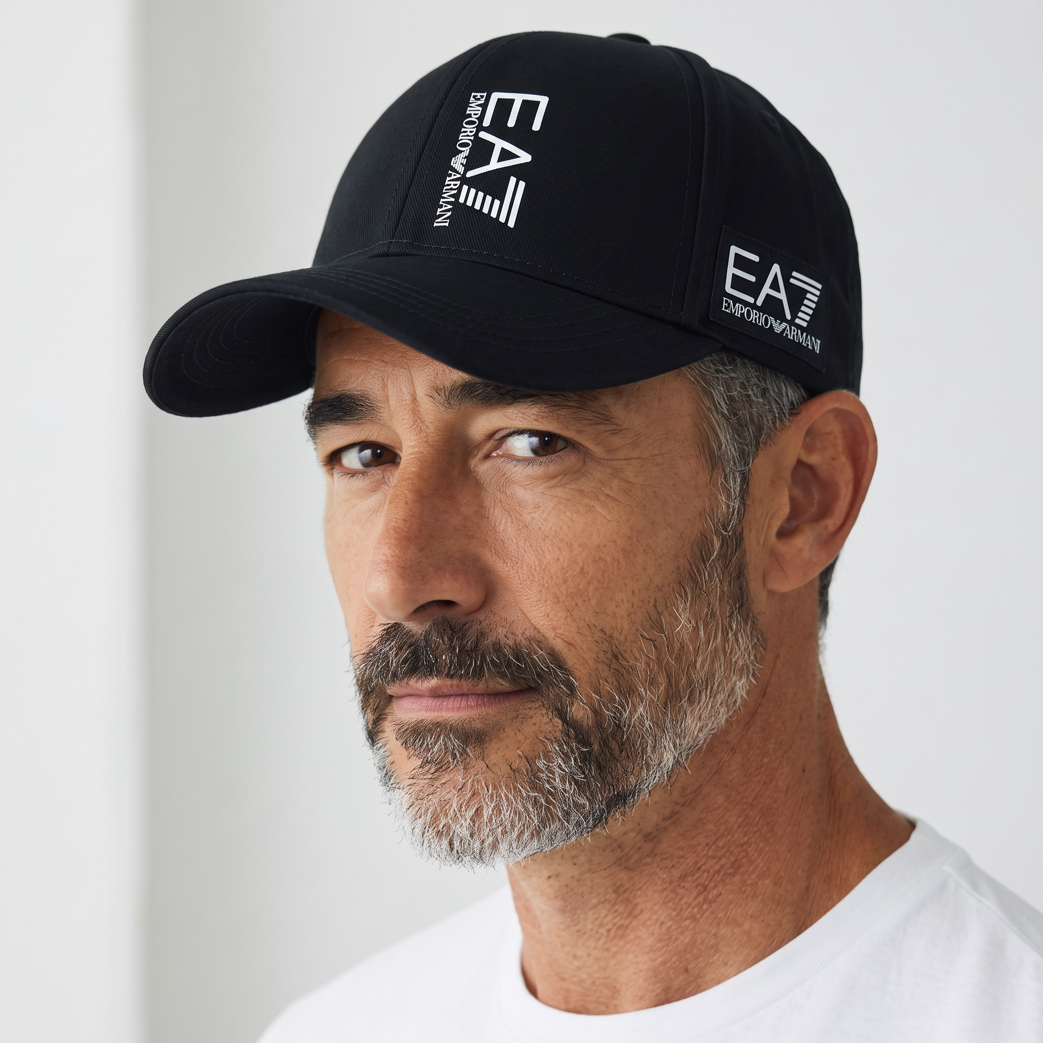 🧢⚫ EA7 Emporio Armani Logo Baseball Cap – Black 🤍