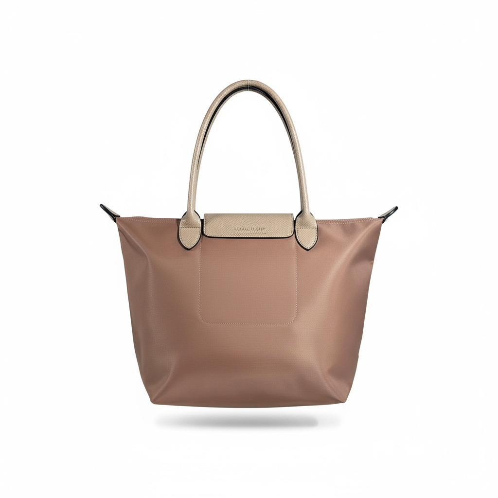 Longchamp Le Pliage Tote 🌸 Blush Pink & Beige – Elegant Everyday Icon