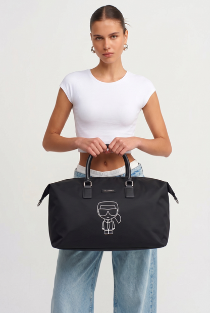 KARL LAGERFELD Travel Duffle Bag 🖤✈️ | Icon Print Edition