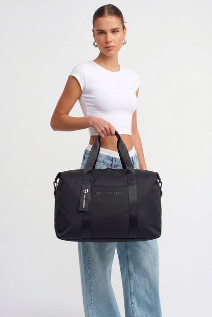 KARL LAGERFELD Essential Travel Duffle 🖤 | Minimal Logo Edition