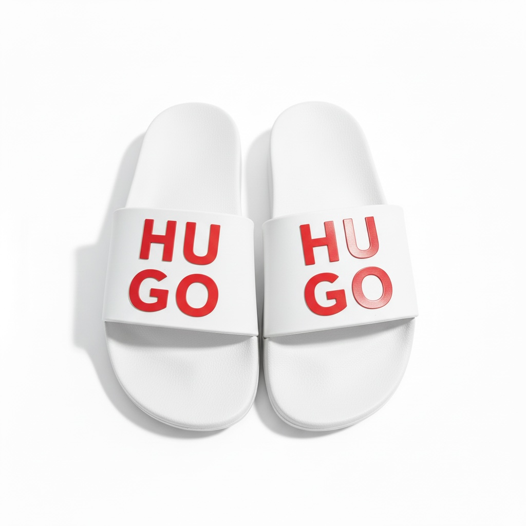 HUGO Logo Slides – White & Red Edition ⚪🔴