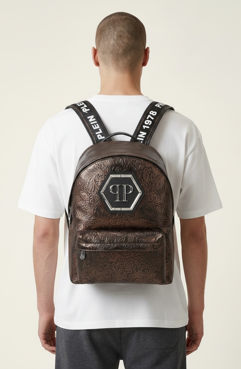 Philipp Plein Baroque Luxury Backpack 🎒🖤✨