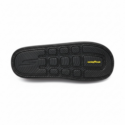 Skechers Hyper Burst Recovery Slides – White & Black Edition ⚪🖤