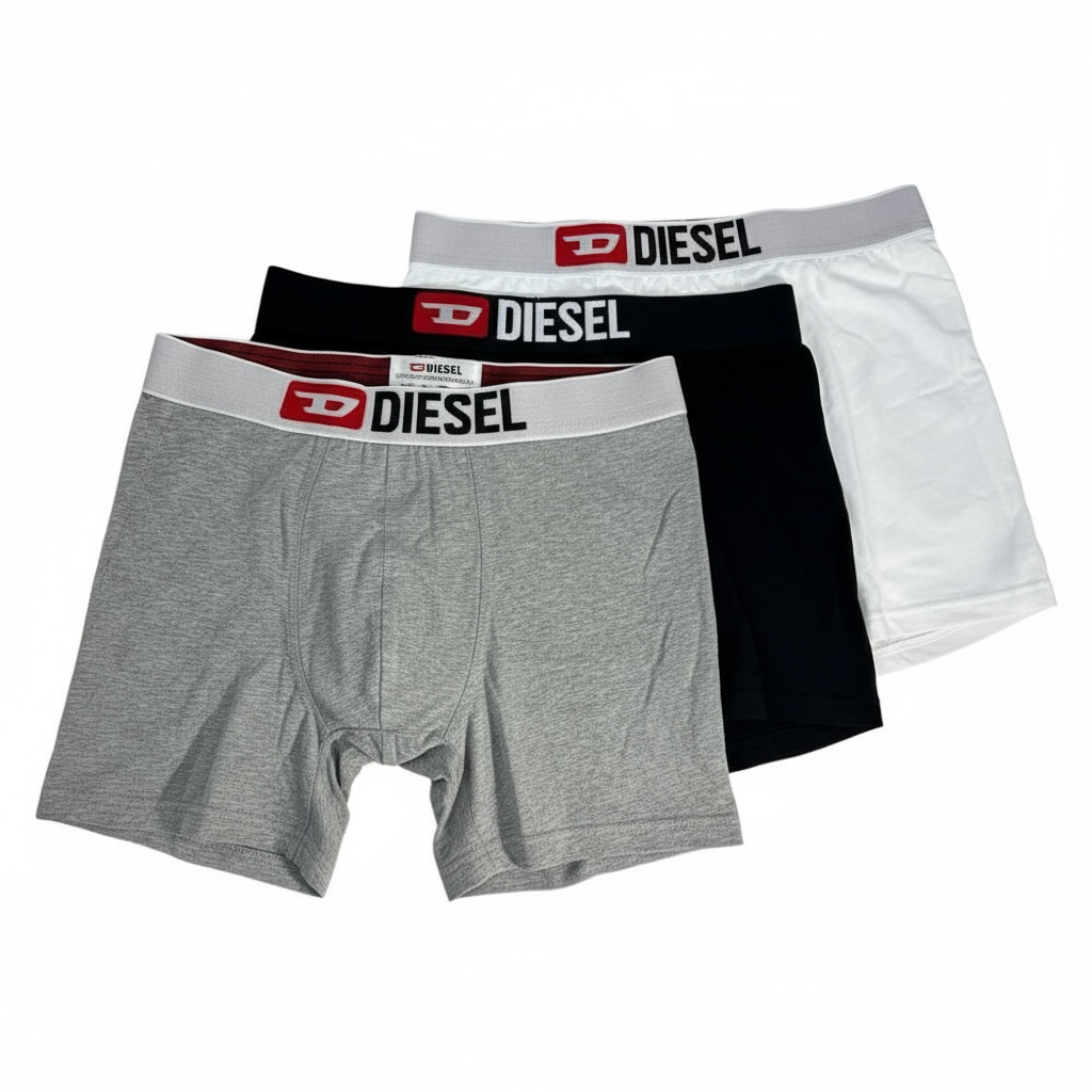Diesel Men’s Boxer Set 🩲 (3 pcs) | Everyday Comfort & Style 🖤✨