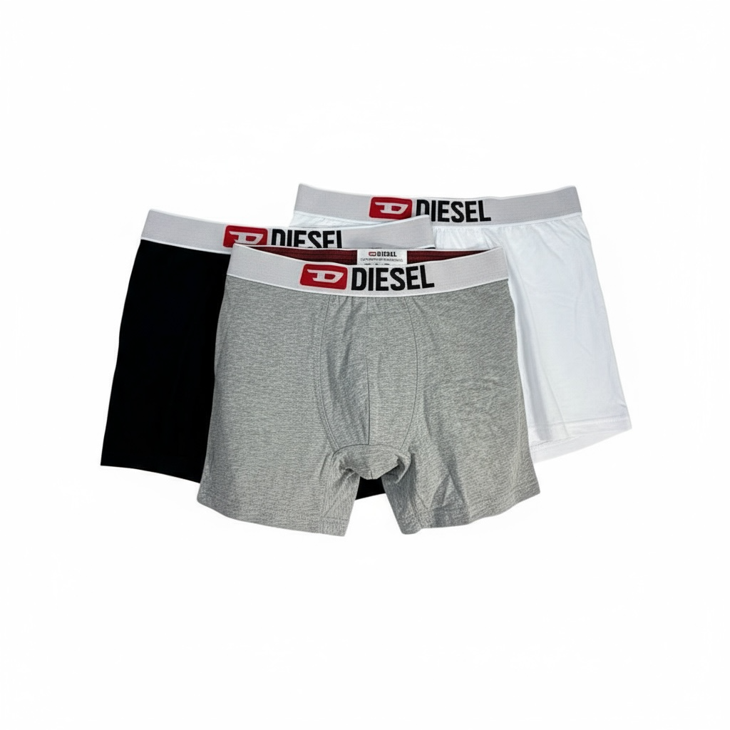 Diesel Men’s Boxer Set 🩲 (3 pcs) | Everyday Comfort & Style 🖤✨