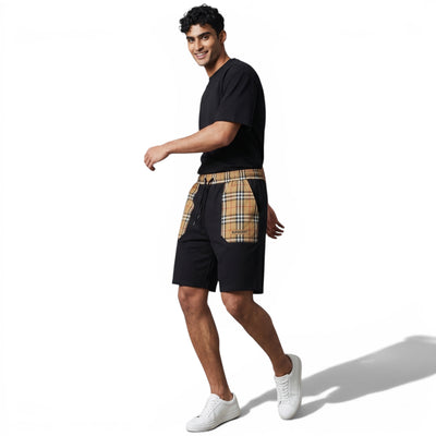 Burberry Vintage Check Panel Shorts – Black Luxe Edition