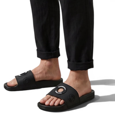 ⚫ Burberry Slides – Black Edition 🖤✨