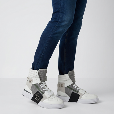 ⚪ Philipp Plein High-Top “78” Sneakers – Fearless Luxury Street Power 👟