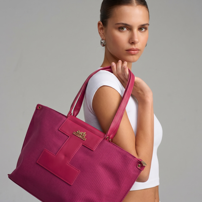 💖 Hermès-Inspired Tote Set — Rose Fuchsia Edition 💖