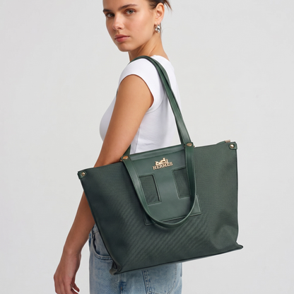 🌿 Hermès-Inspired Tote Set — Emerald Green Edition 🌿