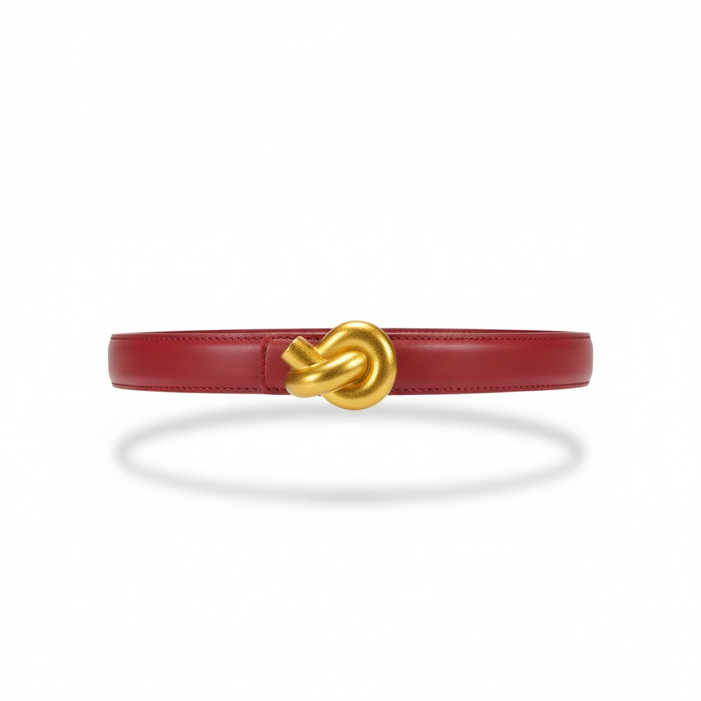 Bottega Veneta Knot Buckle Leather Belt red – MASTERPIECE display picture 1