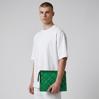 Louis Vuitton Emerald Green Monogram Zip Pouch 💚✨👜