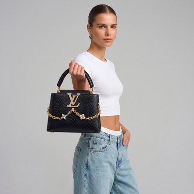🖤✨ Louis Vuitton LV Black Top-Handle Chain Bag ✨🖤