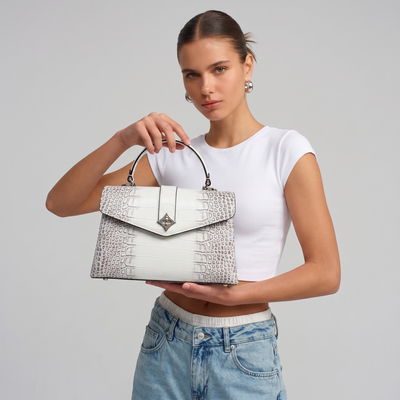 Louis vuittion Luxury Croc-Embossed Top Handle Bag 🤍🐊✨