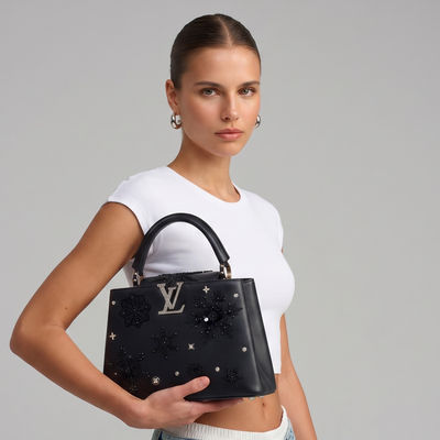✨ Louis Vuitton Black Crystal Snowflake Capucines – Limited Winter Night Edition ✨