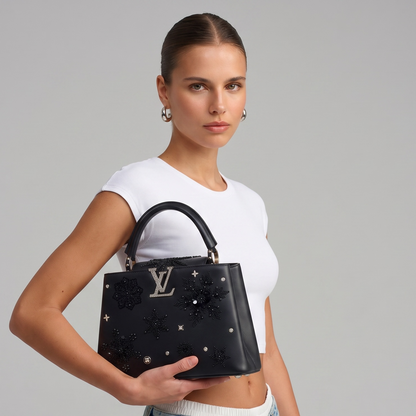 ✨ Louis Vuitton Black Crystal Snowflake Capucines – Limited Winter Night Edition ✨