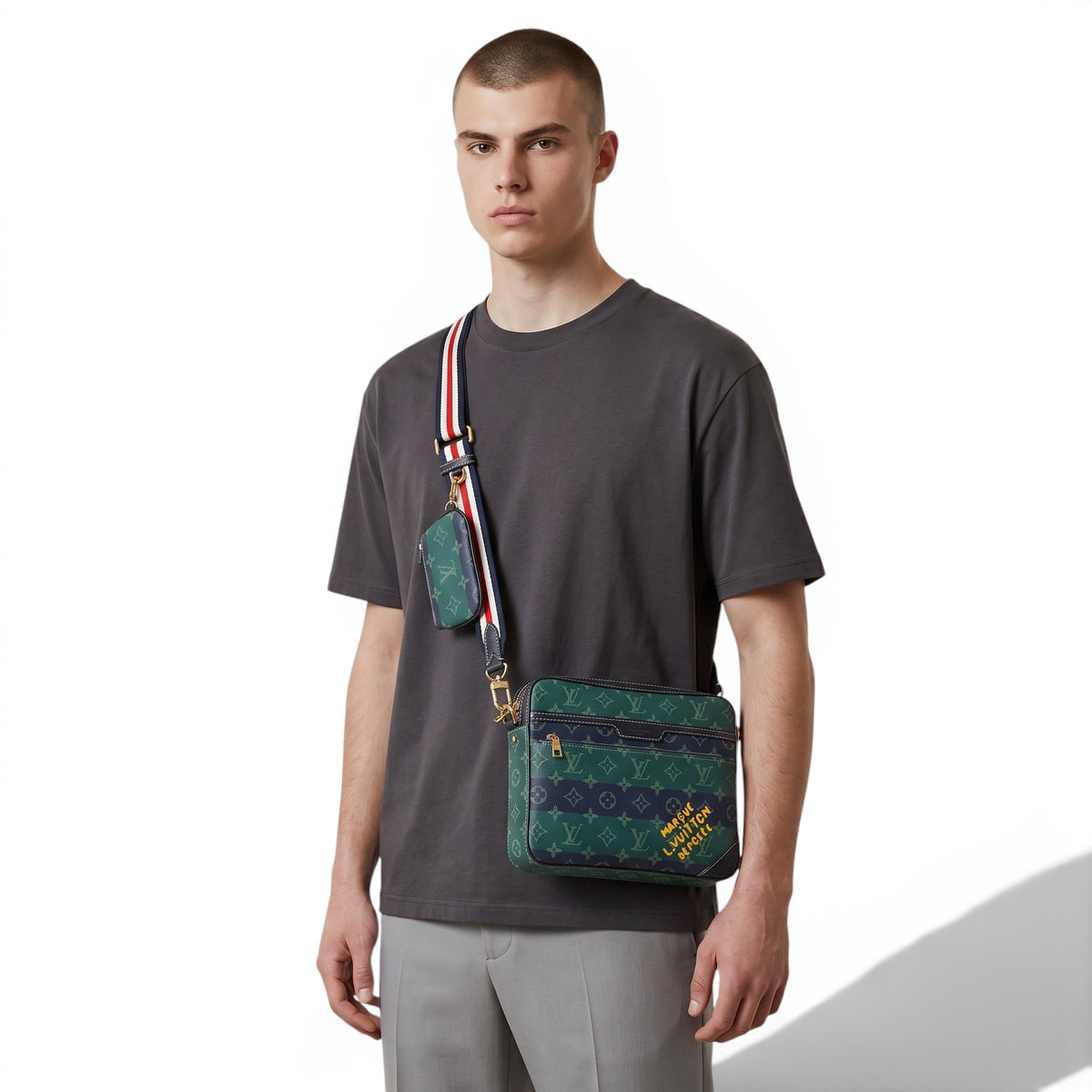 👜✨ Louis Vuitton Green Monogram Crossbody Bag ✨🟢