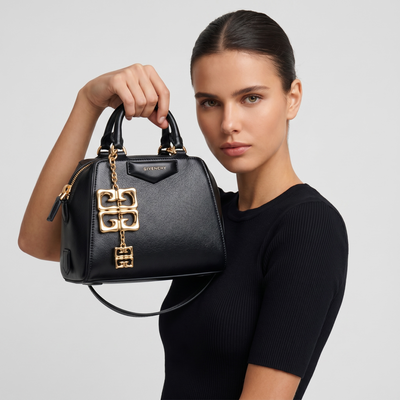 Givenchy Mini Top Handle Bag with Gold Charm 🖤✨🔗
