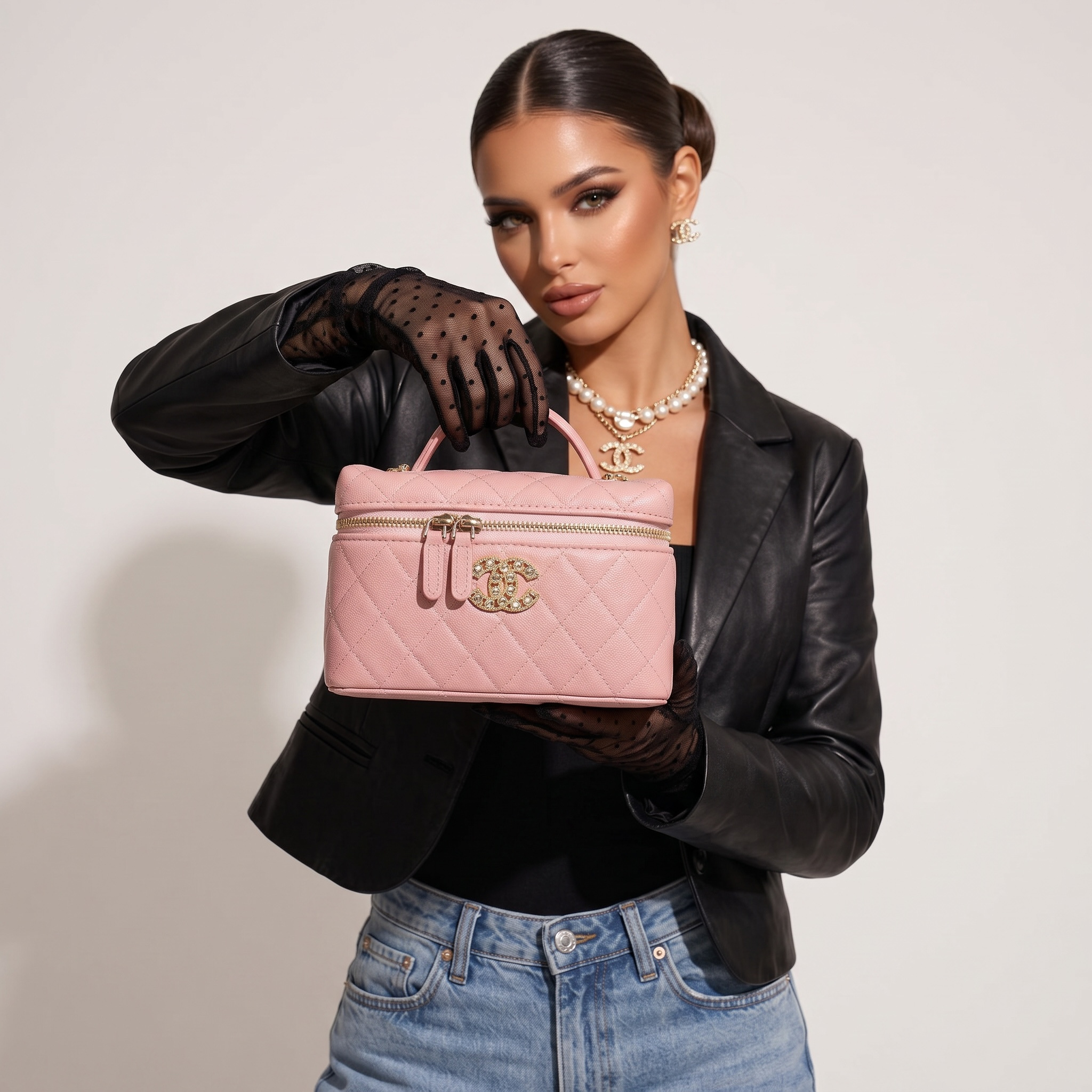 💗 Chanel Pink Quilted Vanity Case 💎✨ | Elegant Luxury Essential