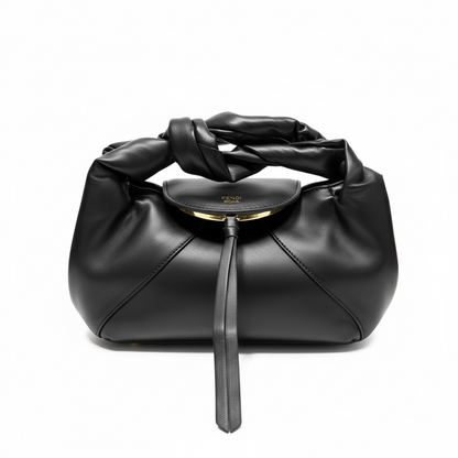 FENDI Black Knot Handle Leather Bag 🖤✨