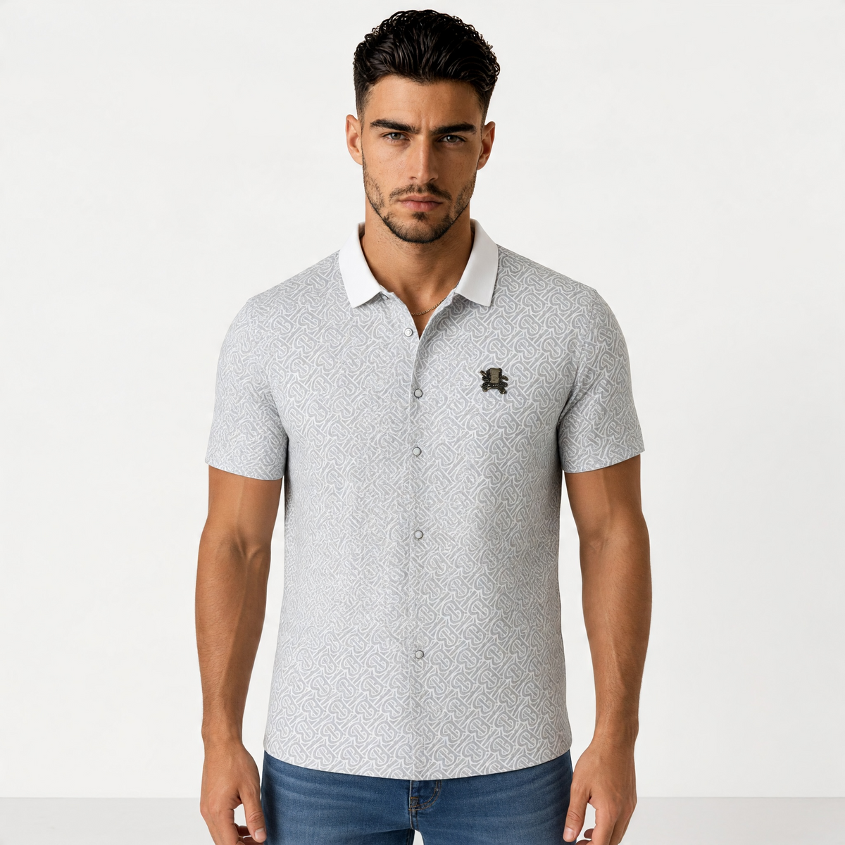 Burberry Monogram Signature Short Sleeve Shirt