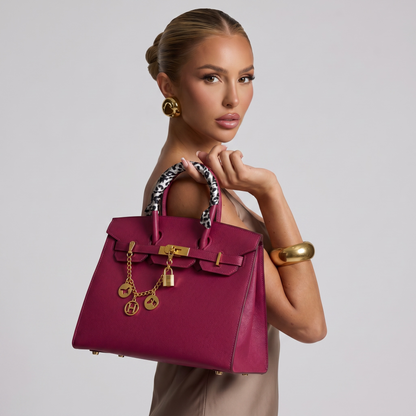 HERMÈS Birkin Style Pink Leather Bag 💗✨ | Gold Hardware Edition