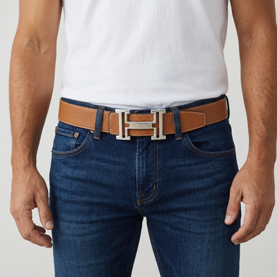 Hermès H Buckle Leather Belt – Brown Classic Luxury Belt 🤎✨