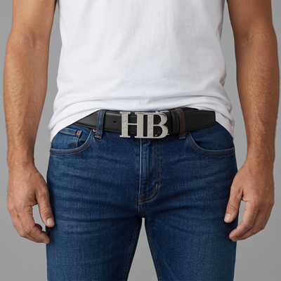 Hugo Boss HB Logo Reversible Leather Belt  🔥 | Black & Brown Signature