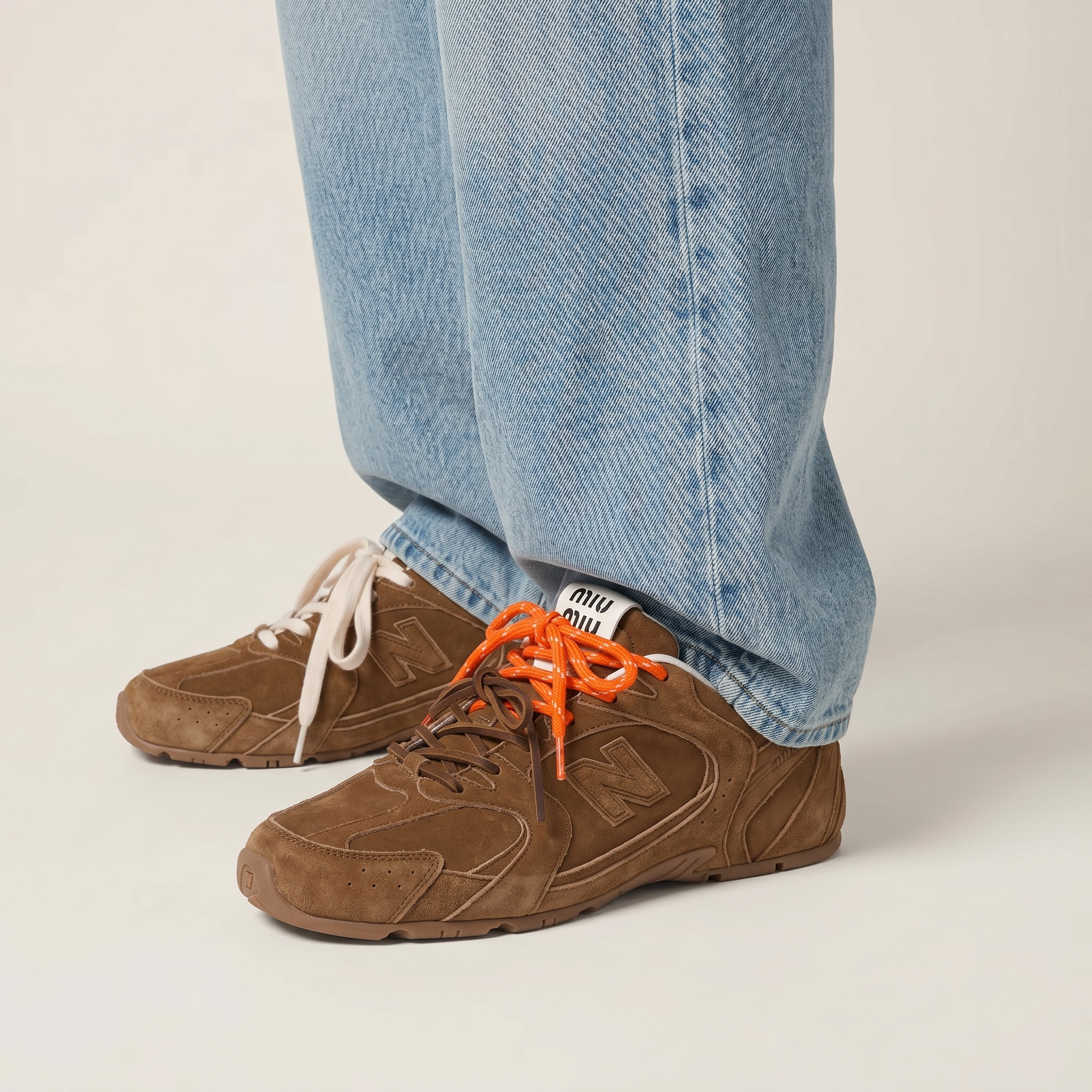 New Balance x Miu Miu 530 SL Suede Sneakers 👟🤎🔥