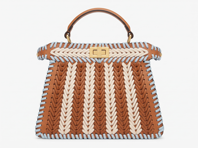 FENDI Woven Mini Top Handle Bag 🤎✨ | Artisan Statement Piece