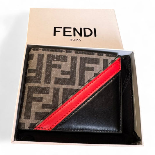 Fendi Roma Canvas & Leather Wallet