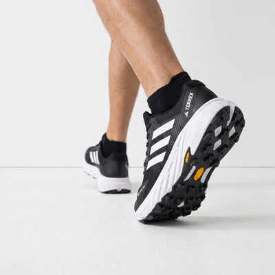 Black adidas Terrex trail sneaker with Gore‑Tex and Vibram sole