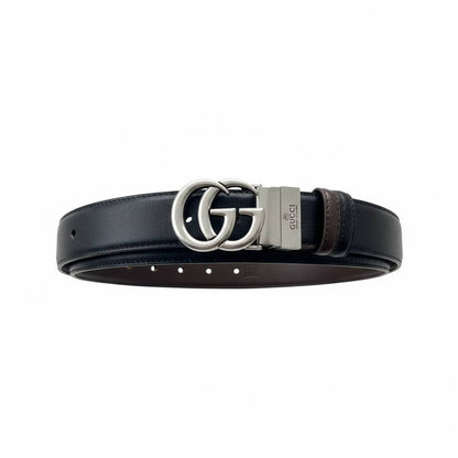 Gucci GG Marmont Reversible Leather Belt 115cm&125cm – Signature Silver Buckle ✨