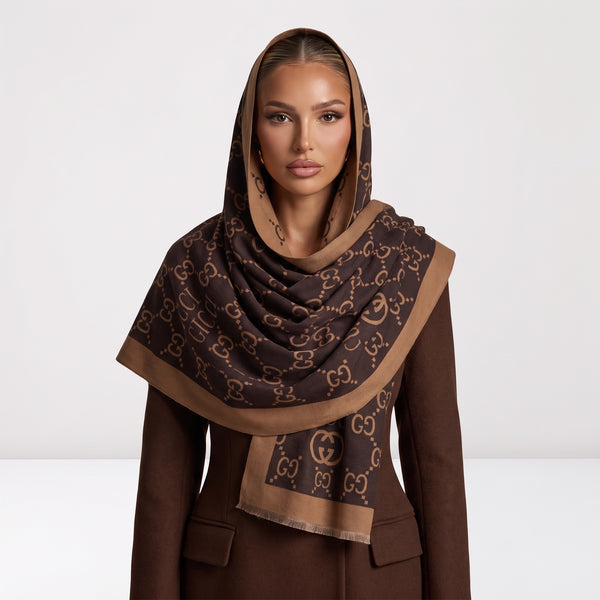 Gucci Scarf – Brown GG Monogram 🧣